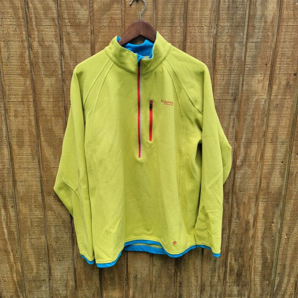 Columbia Titanium Omni Heat Fleece 1/2 Zip Pullover Mens Size L